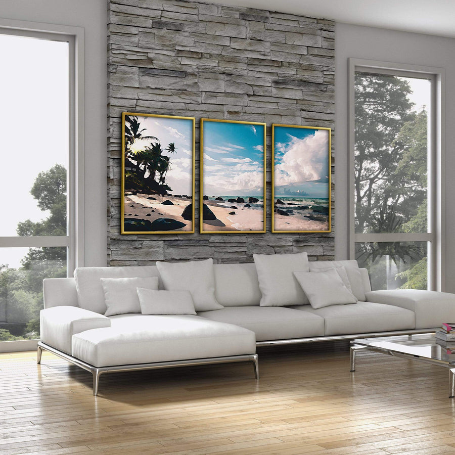 Paradise Beach Canvas Art Clock Canvas