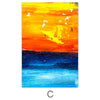 Paradise Sunrise Canvas Art C / 40 x 50cm / No Board - Canvas Print Only Clock Canvas