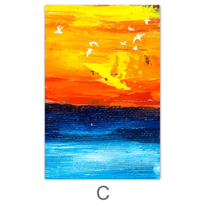 Paradise Sunrise Canvas Art C / 40 x 50cm / No Board - Canvas Print Only Clock Canvas