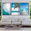 Paradise Waters Canvas Art Clock Canvas