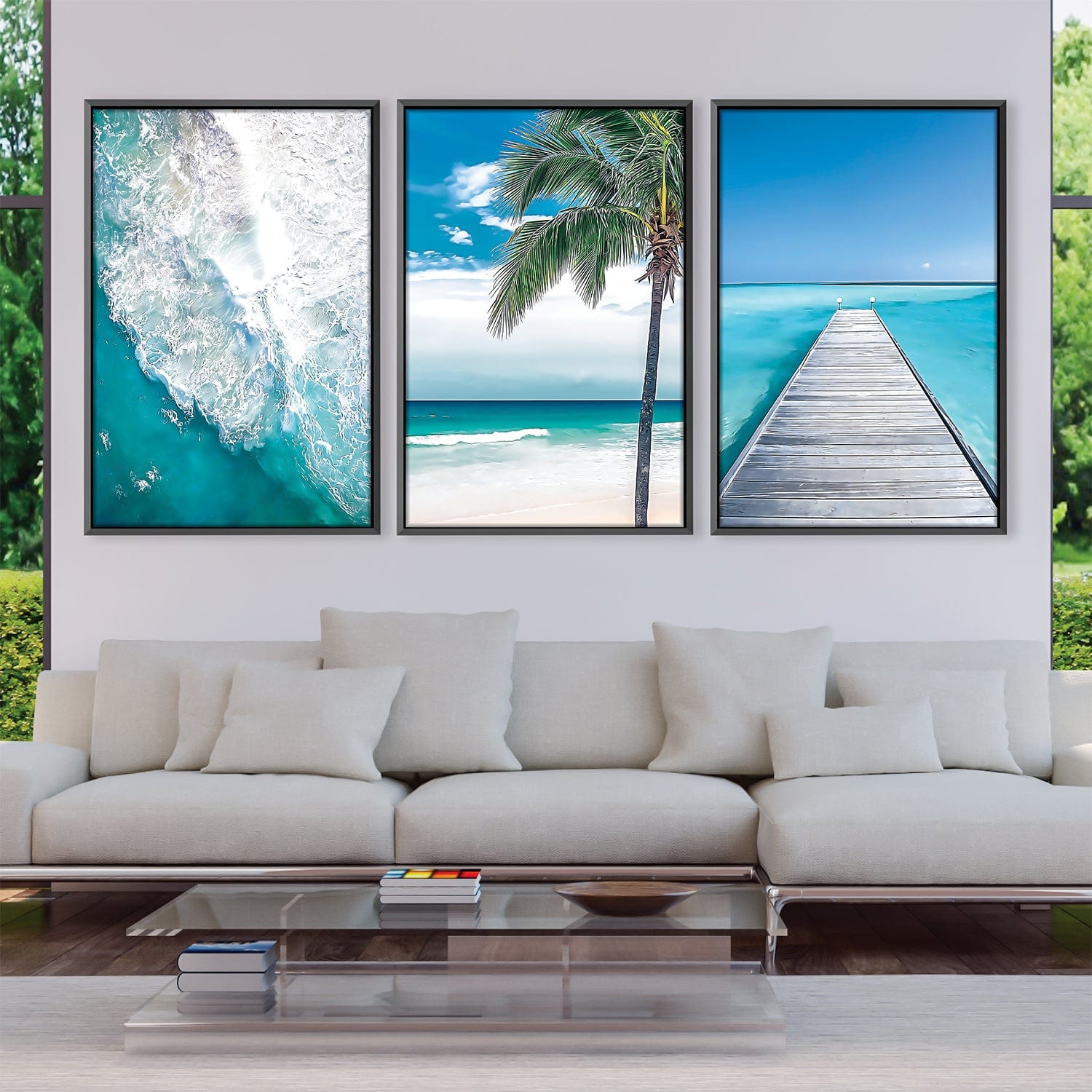 Paradise Waters Canvas Art Clock Canvas