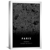 Paris Black Canvas Art Clock Canvas