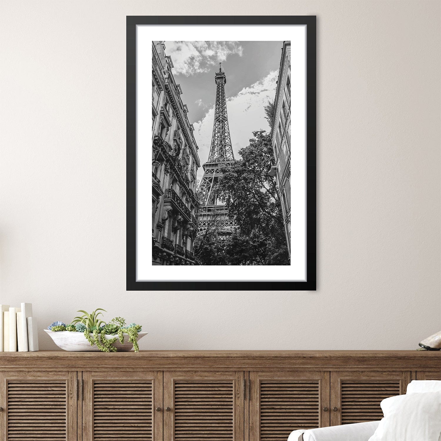 Paris Views Print Art Clock Canvas