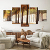 Park Strolls Canvas - 5 Panel Art 5 Panel / Large / Standard Gallery Wrap Clock Canvas