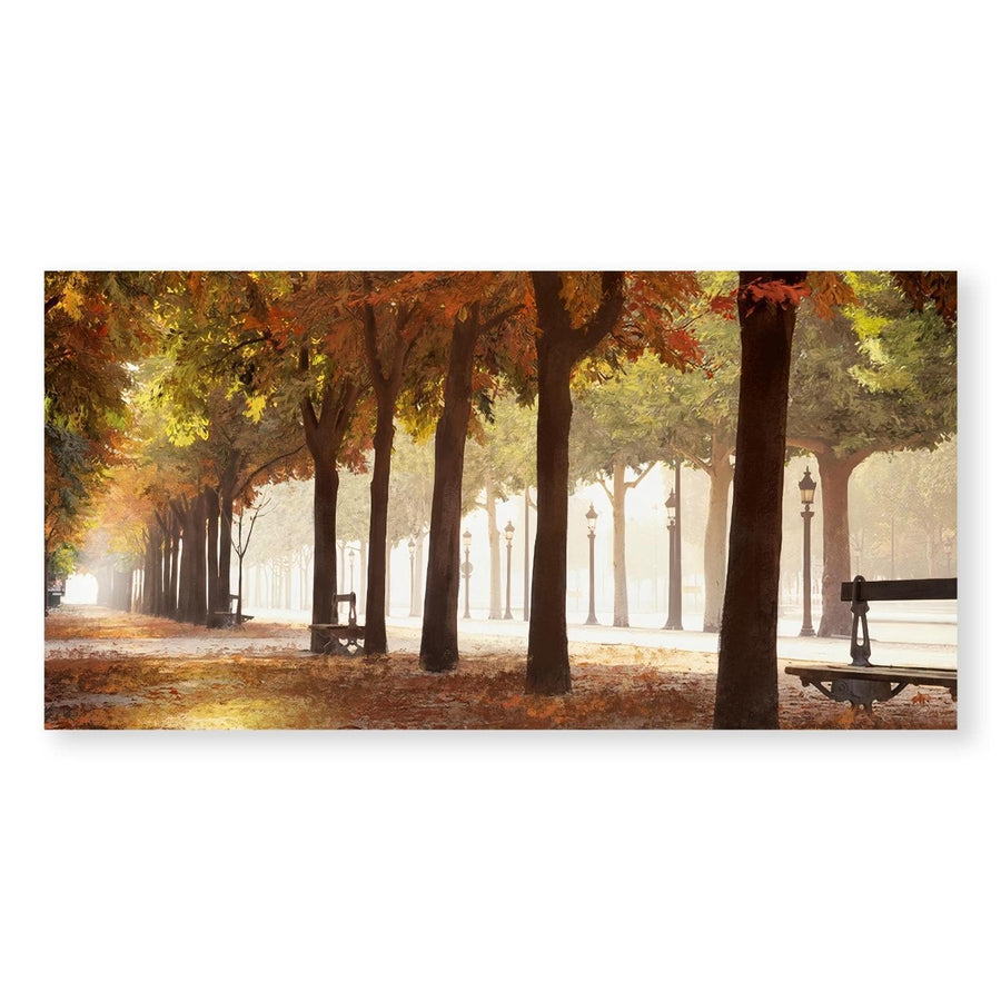Park Strolls Canvas Art Clock Canvas