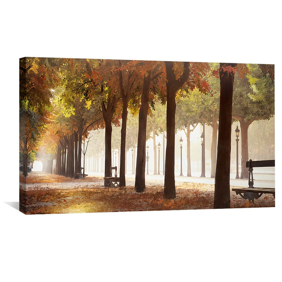 Park Strolls Canvas Art 50 x 25cm / Unframed Canvas Print Clock Canvas