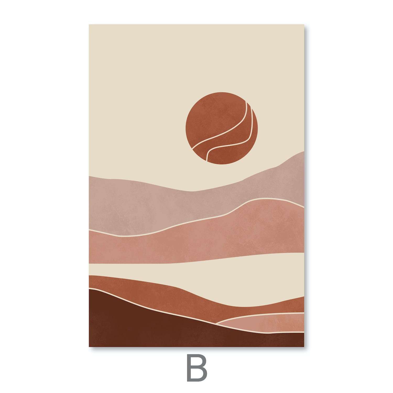 Pastel Horizon Canvas Art B / 40 x 50cm / Unframed Canvas Print Clock Canvas