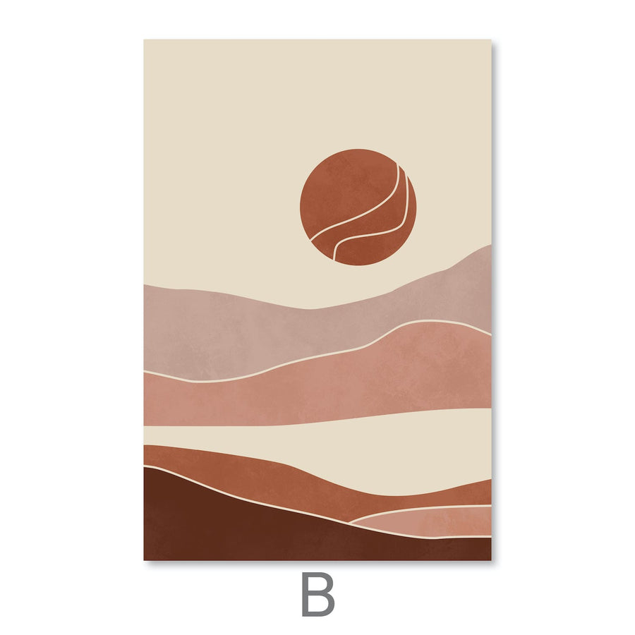 Pastel Horizon Canvas Art B / 40 x 50cm / Unframed Canvas Print Clock Canvas