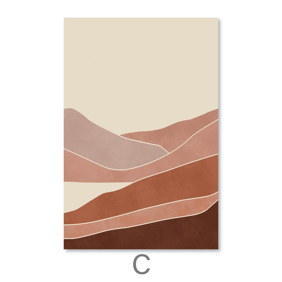 Pastel Horizon Canvas Art C / 40 x 50cm / Unframed Canvas Print Clock Canvas