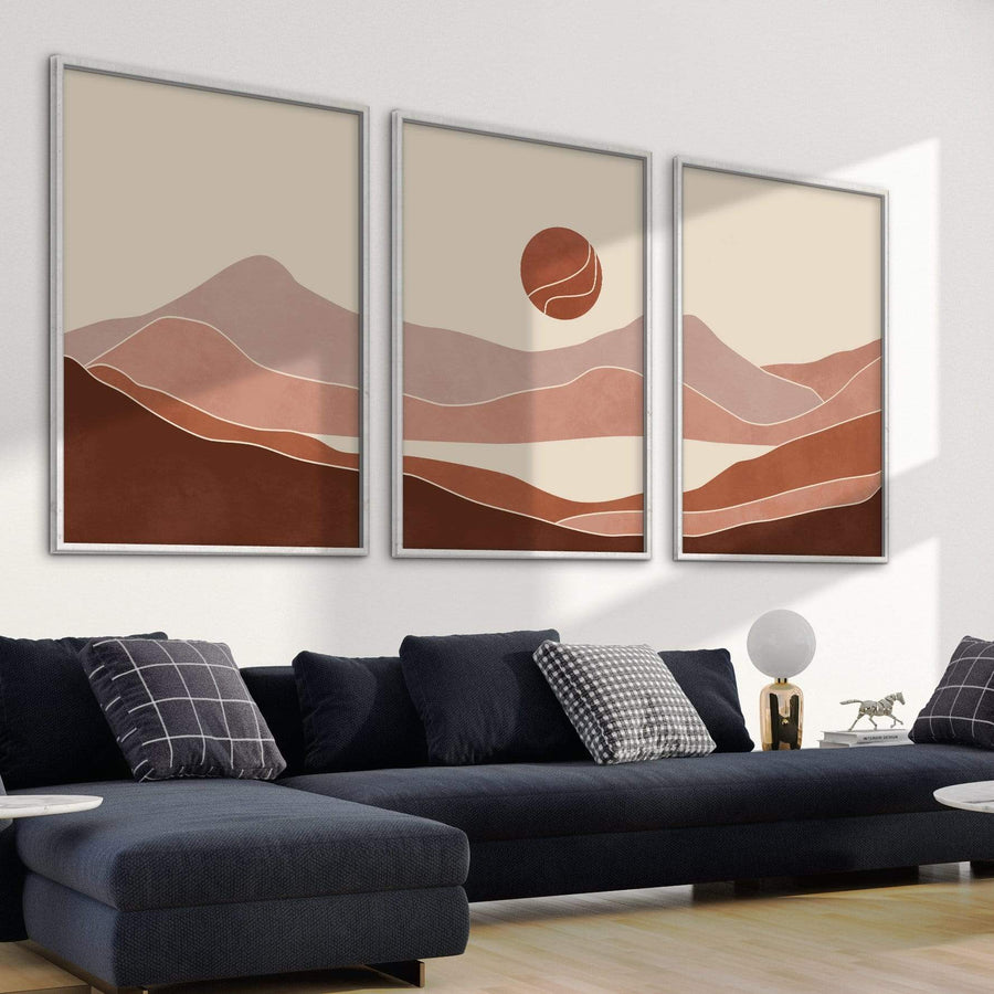 Pastel Horizon Canvas Art Clock Canvas