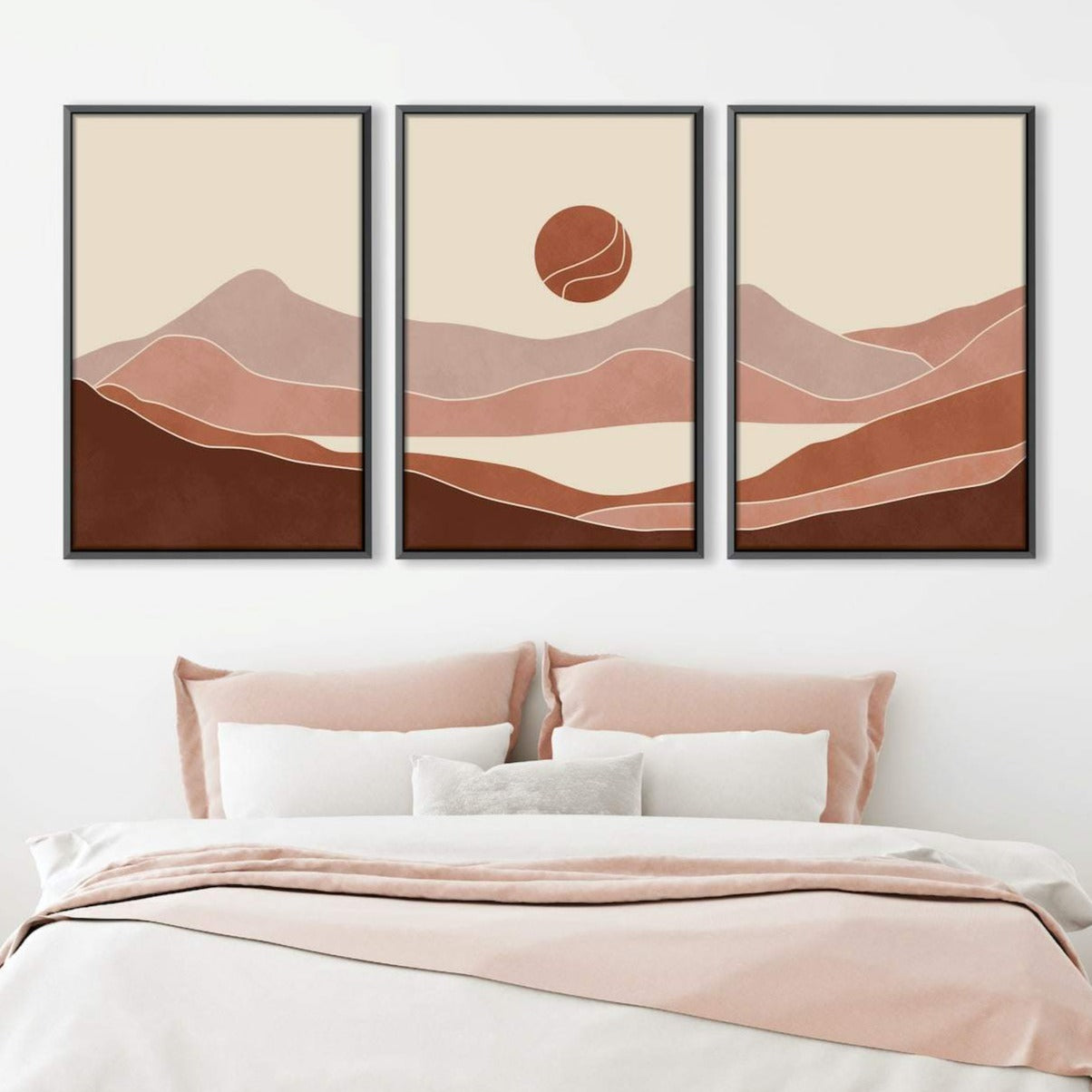 Pastel Horizon Canvas Art Clock Canvas