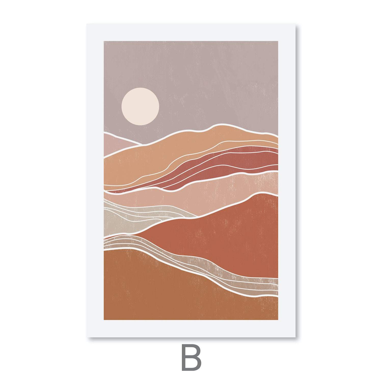 Pastel Shades Canvas Art B / 40 x 60cm / Unframed Canvas Print Clock Canvas