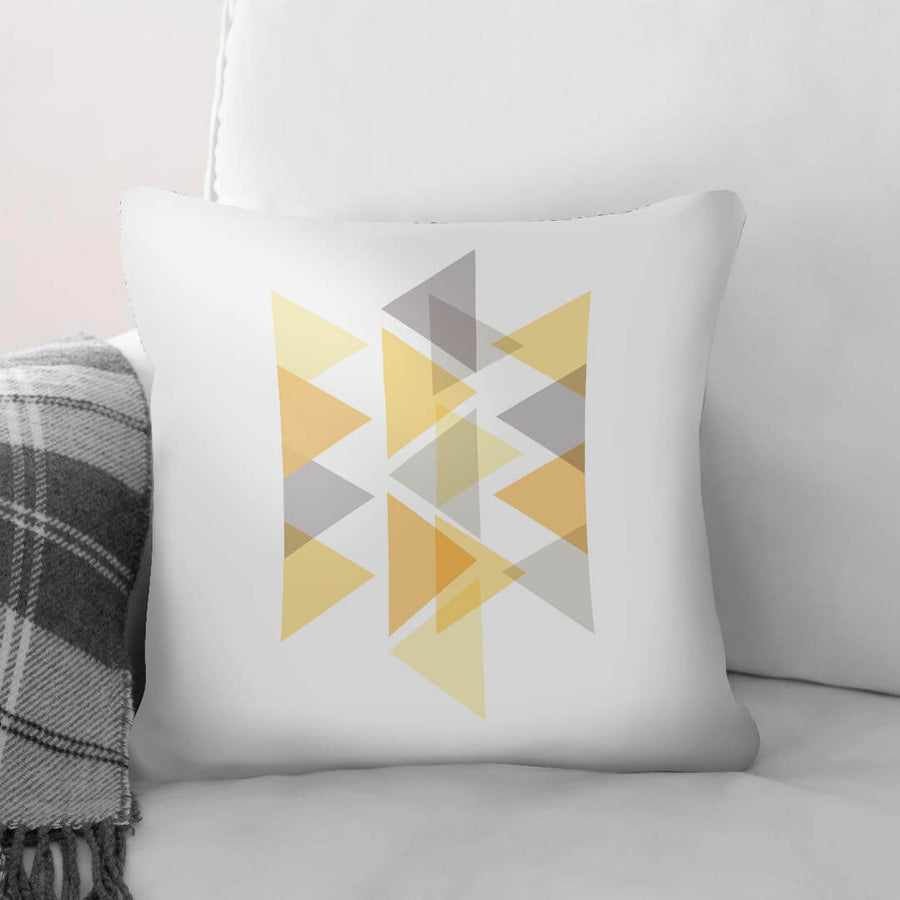 Pastel Triangles C Cushion Cushion 45 x 45cm Clock Canvas