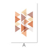 Pastel Triangles Canvas Art A / 30 x 45cm / Unframed Canvas Print Clock Canvas