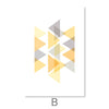 Pastel Triangles Canvas Art B / 30 x 45cm / Unframed Canvas Print Clock Canvas