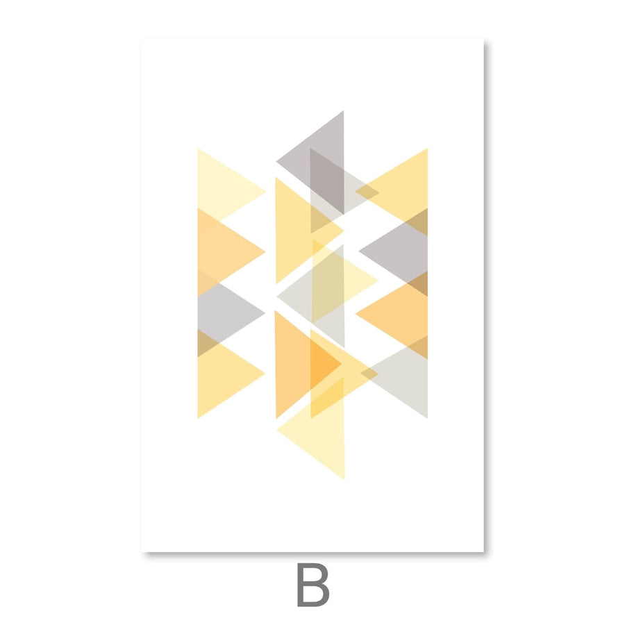 Pastel Triangles Canvas Art B / 30 x 45cm / Unframed Canvas Print Clock Canvas