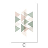 Pastel Triangles Canvas Art C / 30 x 45cm / Unframed Canvas Print Clock Canvas