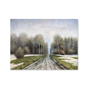 Path Oil Painting Oil Clock Canvas