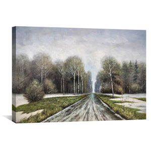 Path Oil Painting Oil Clock Canvas