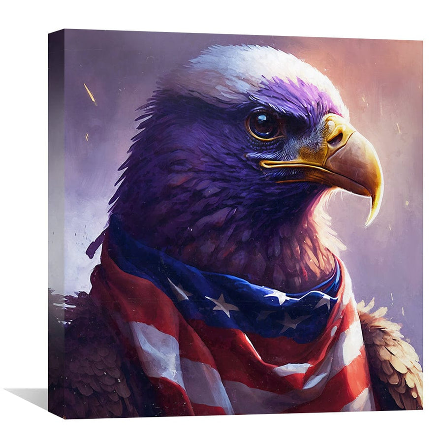 Patriot Bandana Canvas Art Clock Canvas
