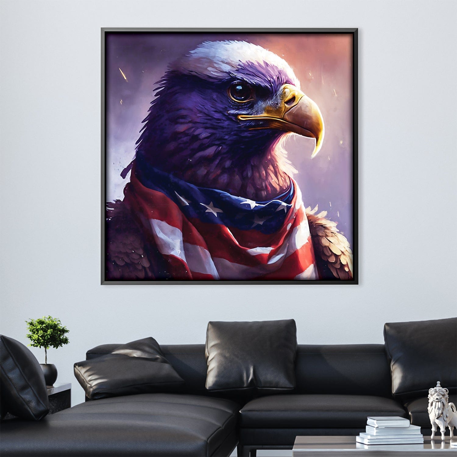 Patriot Bandana Canvas Art Clock Canvas