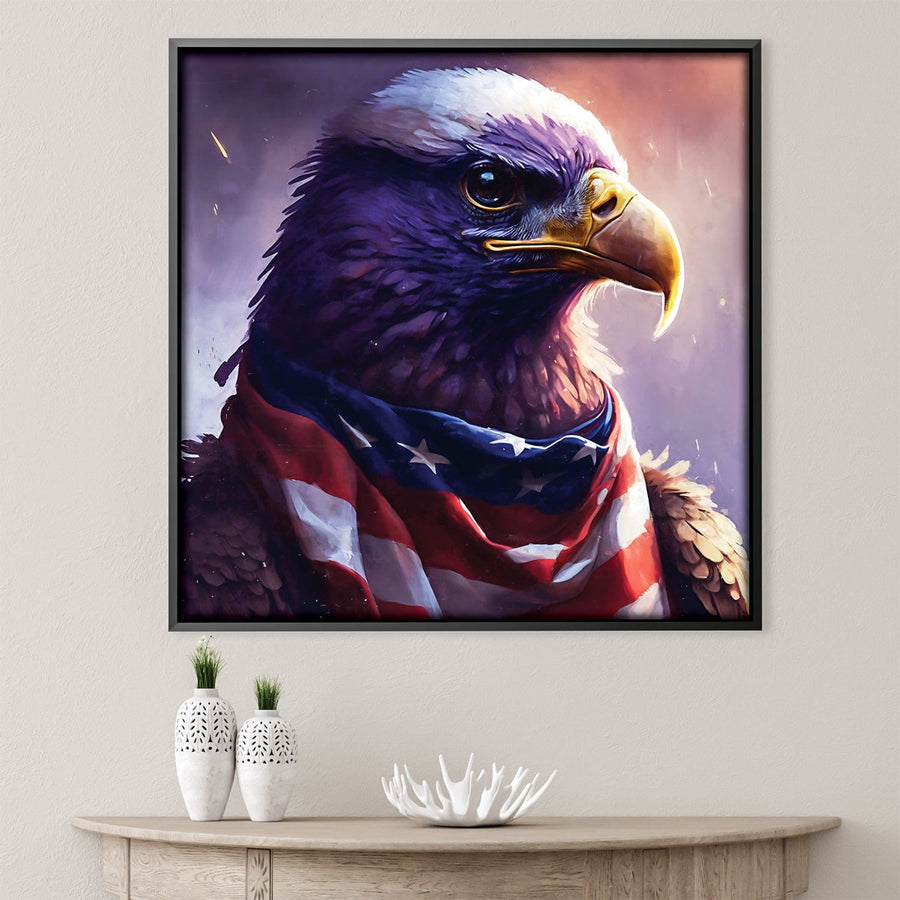 Patriot Bandana Canvas Art Clock Canvas