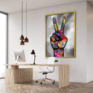 Peace and Unity Canvas Art Clock Canvas