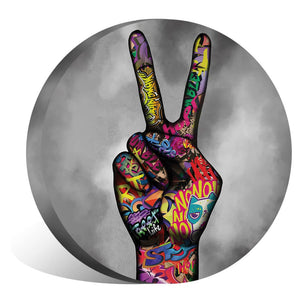 Peace and Unity Canvas - Circle Art A / 40 x 40cm / Standard Gallery Wrap Clock Canvas