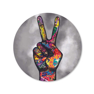 Peace and Unity - Circle Canvas Art Clock Canvas