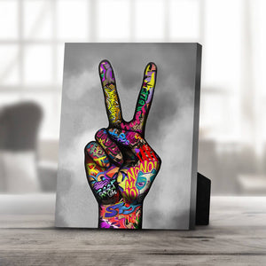 Peace and Unity Desktop Canvas Desktop Canvas 20 x 25cm Clock Canvas