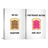 Peanut Butter and Jelly Canvas Art Clock Canvas