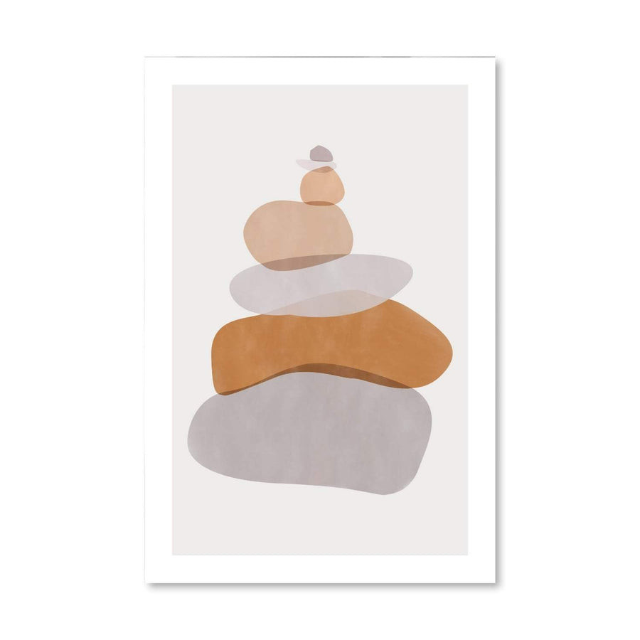 Pebble Stack Canvas Art Clock Canvas