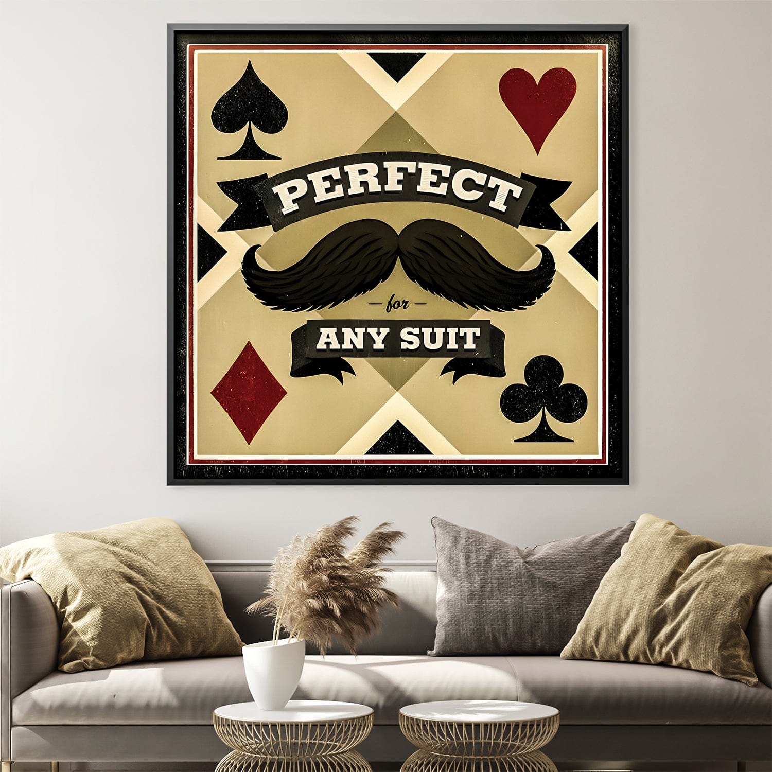 Perfect Pairing Canvas Art Clock Canvas