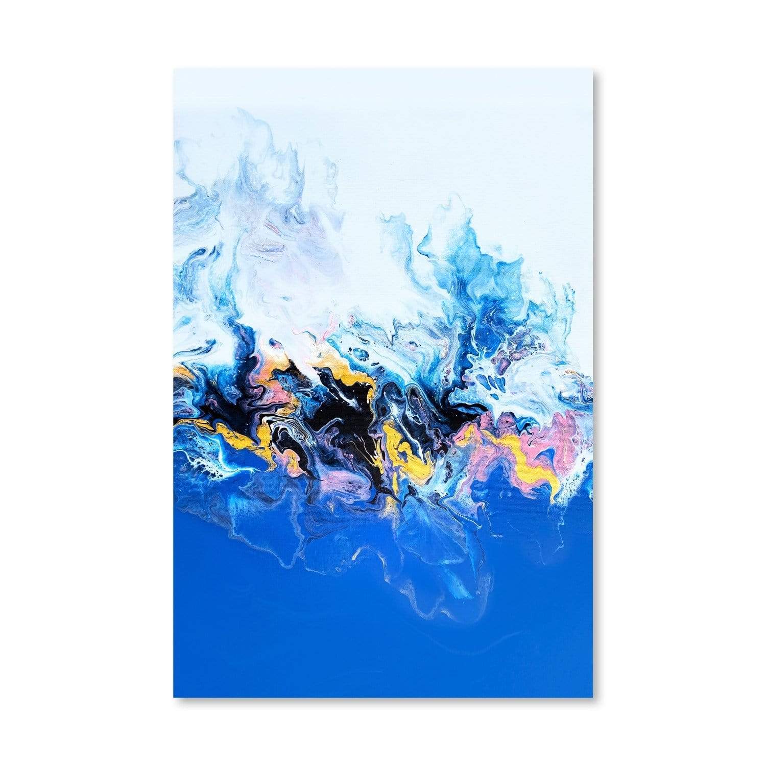 Periwinkle Rainbow Canvas Art Clock Canvas