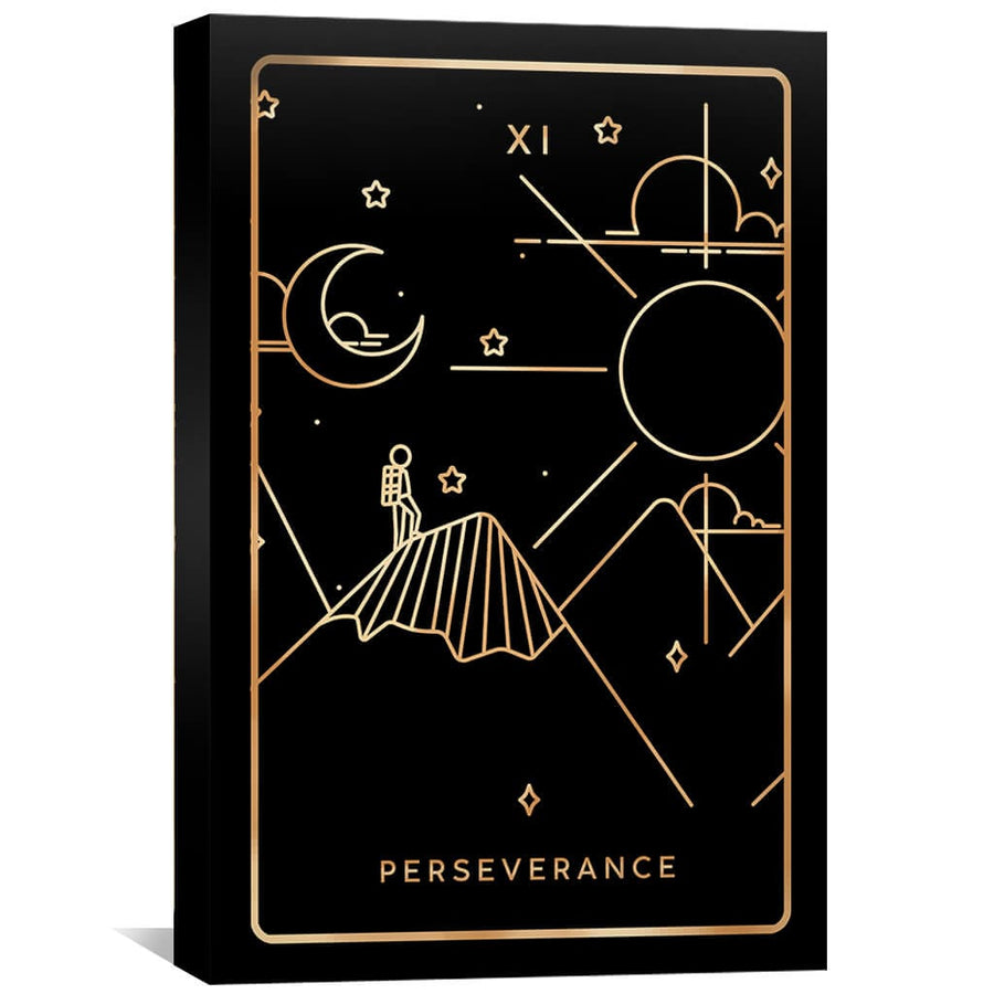 Perseverance Tarot Card Canvas Art 30 x 45cm / Unframed Canvas Print Clock Canvas
