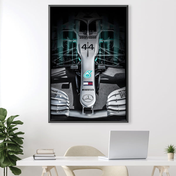 Petronas-F1-White Canvas Art 30 x 45cm / Unframed Canvas Print Clock Canvas