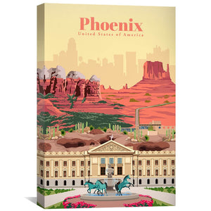 Phoenix Canvas - Studio 324 Art 30 x 45cm / Unframed Canvas Print Clock Canvas