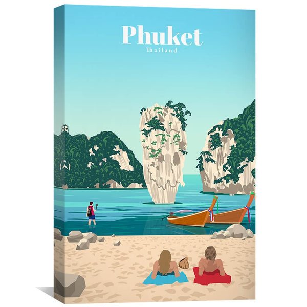 Phuket Canvas - Studio 324 Art 30 x 45cm / Unframed Canvas Print Clock Canvas
