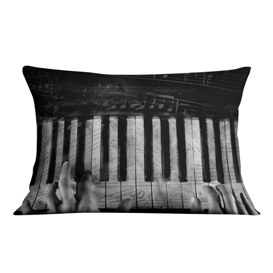 Piano Symphony Cushion Cushion 48 x 33cm Clock Canvas