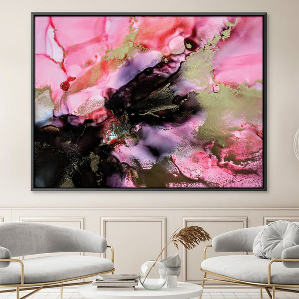 Pink Abalone Canvas Art 45 x 30cm / Unframed Canvas Print Clock Canvas