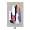 Pink Black And Grey Canvas Art B / 30 x 45cm / Unframed Canvas Print Clock Canvas