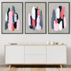 Pink Black And Grey Canvas Art Clock Canvas