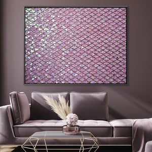 Pink Glitter Canvas Art 45 x 30cm / Unframed Canvas Print Clock Canvas