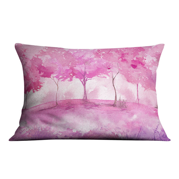 Pink Wilderness Cushion Cushion Cushion Landscape Clock Canvas