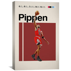 Pippen Stats Canvas Art Clock Canvas