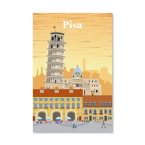 Pisa Canvas - Studio 324 Art Clock Canvas