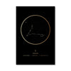 Pisces Traits Gold Canvas Art 40 x 50cm / No Board - Canvas Print Only Clock Canvas