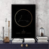 Pisces Traits Gold Canvas Art Clock Canvas