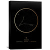 Pisces Traits Gold Canvas Art 40 x 60cm / Unframed Canvas Print Clock Canvas