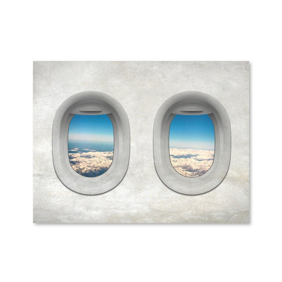 Plane View - Austria Canvas Art Clock Canvas